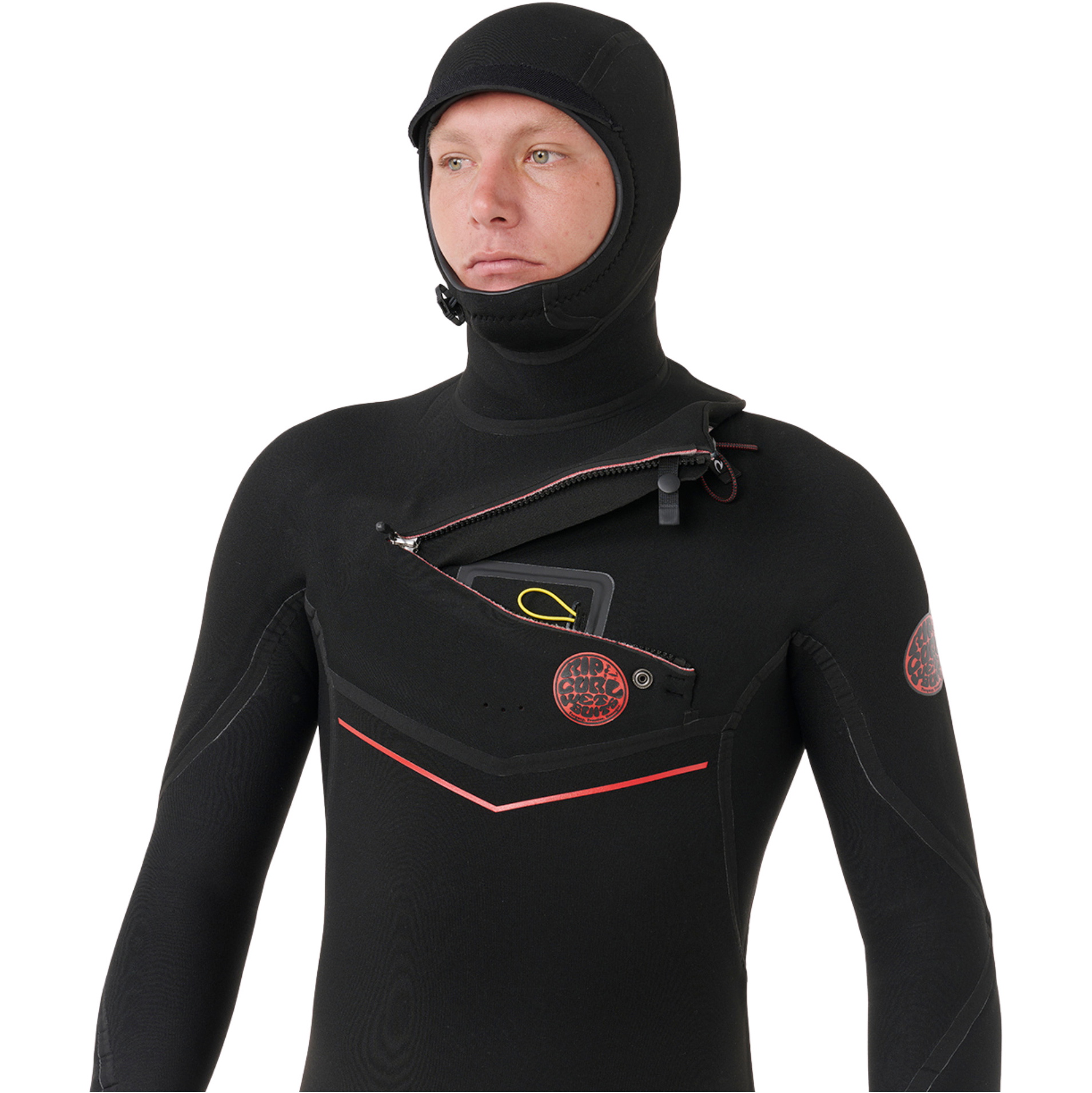 2026 Rip Curl Herre F-Bomb Fusion 4/3mm Chest Zip Med H&aelig;tte V&aring;ddragt 174MFS - Black